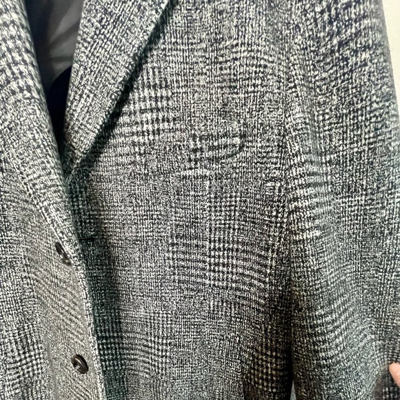 Boss Men's Block Plaid Wool Top Coat - 42 Regular - Picture 6 of 12